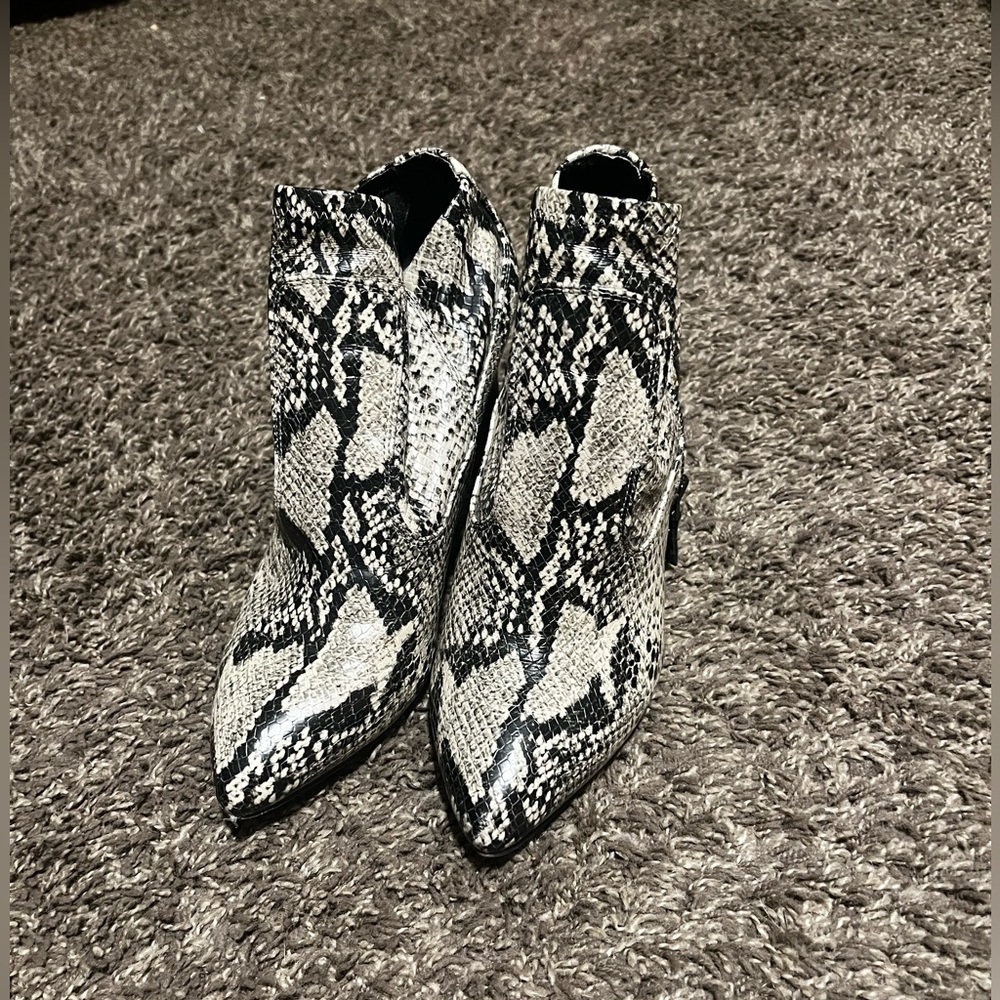Snake print heels
